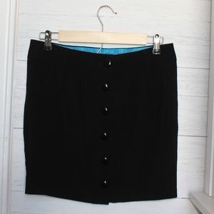 Short Black Button Down Skirt